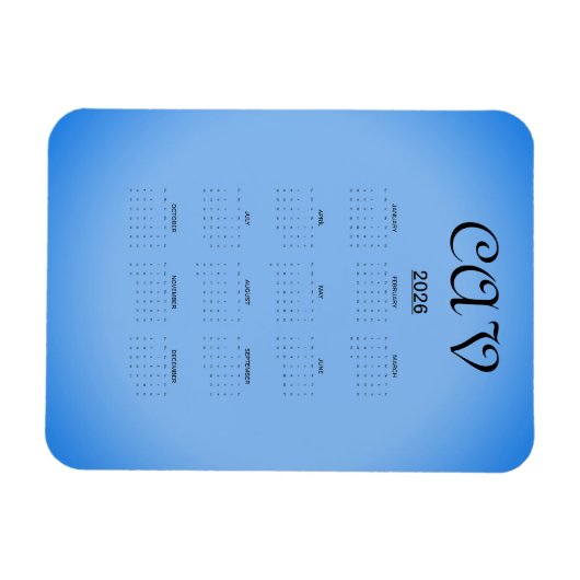 Sangria Cornflower Blue  Magneet (Horizontaal)