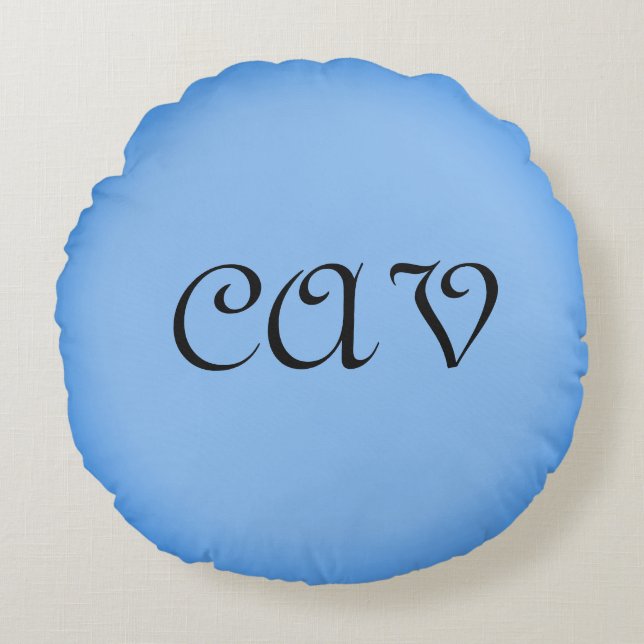 Sangria Cornflower Blue Rond Kussen (Voorkant)