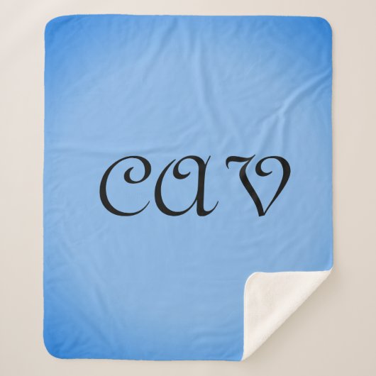 Sangria Cornflower Blue Sherpa Deken (Voorkant)