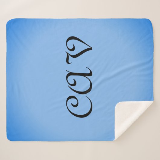 Sangria Cornflower Blue Sherpa Deken (Voorkant (horizontaal))