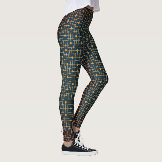 Sangria Creative Wired Hot Cubes Chinees patroon Leggings (Rechts)