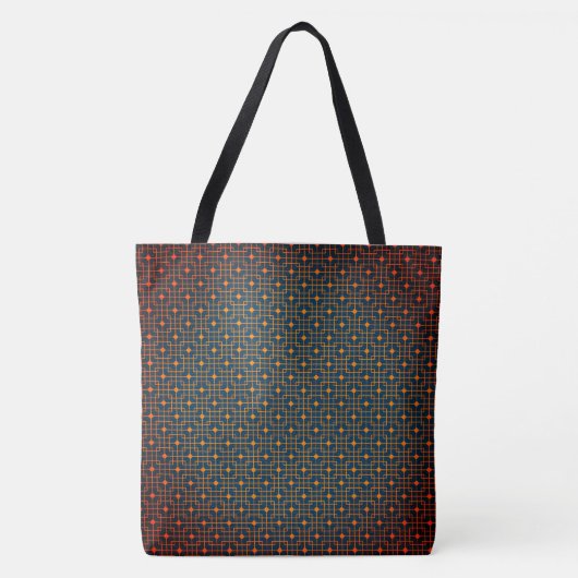 Sangria Creative Wired Hot Cubes Chinees patroon Tote Bag (Voorkant)