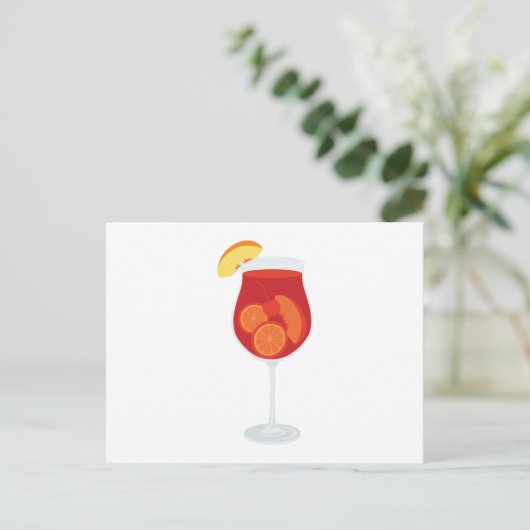 Sangria Drink Briefkaart (Staand voorkant)