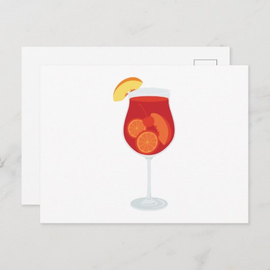 Sangria Drink Briefkaart (Voorkant / Achterkant)