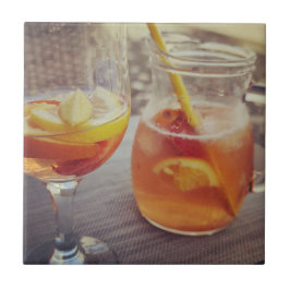 Sangria en Zonneschijn Tegeltje