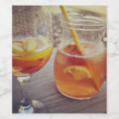 Sangria en Zonneschijn Wijn Etiket (Enkel label)