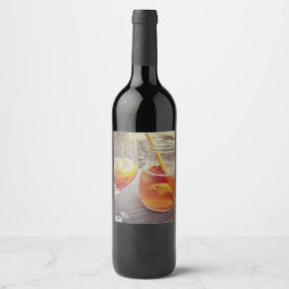 Sangria en Zonneschijn Wijn Etiket