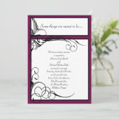 Sangria Floral Wedding Invitations Kaart (Staand voorkant)