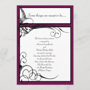 Sangria Floral Wedding Invitations Kaart