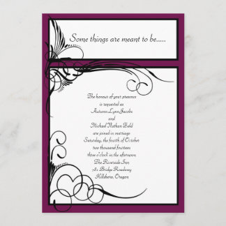 Sangria Floral Wedding Invitations Kaart