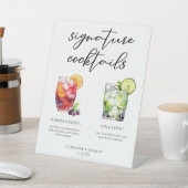 Sangria Gin & Tonic Signature Cocktails Menu Reclamebord Met Voetstuk (Insitu)