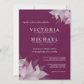 Sangria Grape Floral Wedding Invitations Kaart (Voorkant)