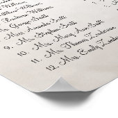 Sangria Heart Leaf Tree Seating Chart Poster (Hoek)