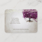 Sangria Heart Leaf Tree Table Plaatskaartje (Achterkant)