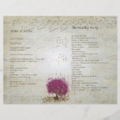 Sangria Heart Leaf Tree Wedding Programs (Achterkant)