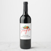 Sangria Homemade Fruit Speciaal etiket op fles (Voorkant)