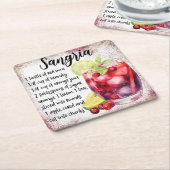 Sangria Kartonnen Onderzetters (Schuin)