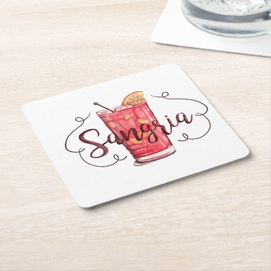 Sangria Kartonnen Onderzetters (Schuin)