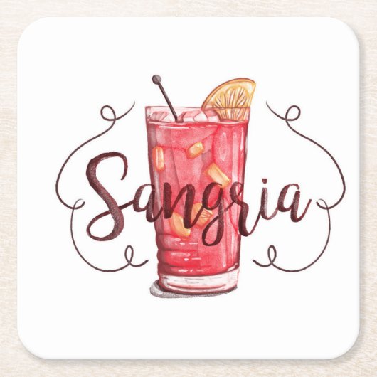 Sangria Kartonnen Onderzetters (Voorkant)