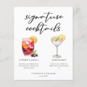 Sangria Lemon Drop Signature Cocktails Menu (Voorkant)