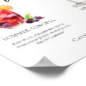 Sangria Lemon Drop Signature Cocktails Menu Poster (Hoek)