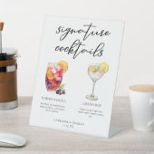 Sangria Lemon Drop Signature Cocktails Menu Reclamebord Met Voetstuk (Insitu)