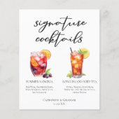 Sangria Long Island Tea Signature Cocktails Menu (Voorkant)