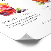 Sangria Long Island Tea Signature Cocktails Menu Poster (Hoek)
