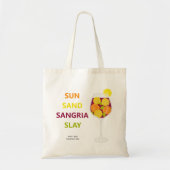 Sangria Meisjesuitje Strandweekend Tote Bag (Voorkant)