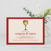 Sangria met Fruit Tapas Party Invitation Kaart (Staand voorkant)