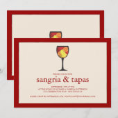 Sangria met Fruit Tapas Party Invitation Kaart (Voorkant / Achterkant)