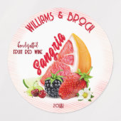 Sangria Mix Fruit Fles Labels (Design 1)