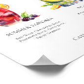Sangria Mojito Signature Cocktails Aangepast menu Poster (Hoek)