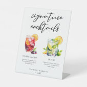 Sangria Mojito Signature Cocktails Aangepast menu Reclamebord Met Voetstuk (Voorkant)