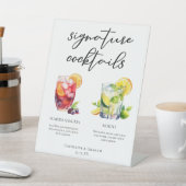 Sangria Mojito Signature Cocktails Aangepast menu Reclamebord Met Voetstuk (Insitu)