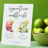 Sangria Mojito Signature Cocktails Aangepast menu Reclamebord Met Voetstuk