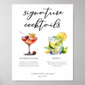 Sangria Mojito Signature Cocktails Custom Poster (Voorkant)
