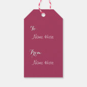 Sangria Moroccan Tile met monogram Cadeaulabel (Achterkant)