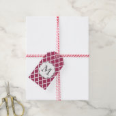 Sangria Moroccan Tile met monogram Cadeaulabel (Met Touw)