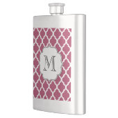 Sangria Moroccan Tile met monogram Heupfles (Links)