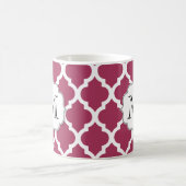 Sangria Moroccan Tile met monogram Koffiemok (Center)