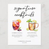 Sangria Moscow Mule Signature Cocktails Menu (Voorkant)