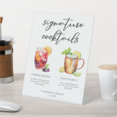 Sangria Moscow Mule Signature Cocktails Menu Reclamebord Met Voetstuk (Insitu)