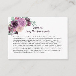 Sangria Paars Mauve Bloemige Richtingen | Informatiekaartje