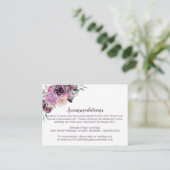 Sangria Paars Mauve Bloemstukken | Informatiekaartje (Staand voorkant)