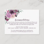 Sangria Paarse Mauve Bloemen Accommodaties | Informatiekaartje (Voorkant)