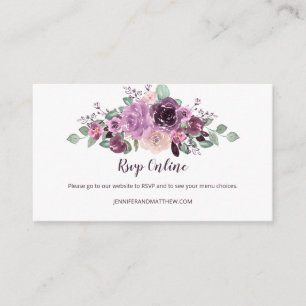 Sangria Paarse Mauve Bloemen RSVP Online   Informatiekaartje