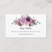 Sangria Paarse Mauve Bloemen RSVP Online | Informatiekaartje (Voorkant)