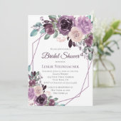 Sangria Paarse Mauve Waterverf Vrijgezellenfeest Kaart (Staand voorkant)