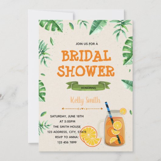 Sangria party thema uitnodiging (Voorkant)